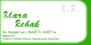 klara rehak business card